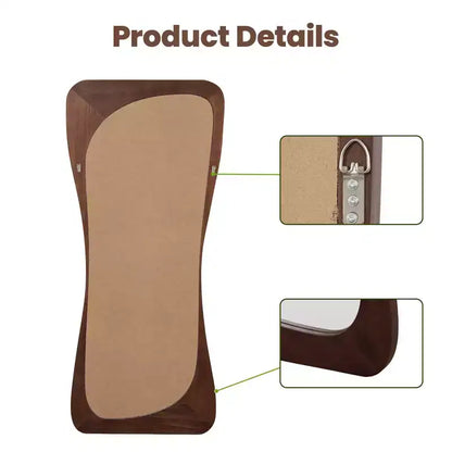 Dovelina 71H*31W Specchio a Figura Intera Asimmetrico Specchio Decorativo da Appoggio Specchio Moderno da Bagno per Soggiorno Sala da Pranzo Ingresso Camera da Letto
