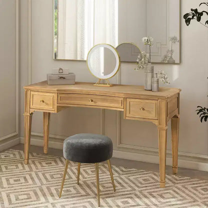 Scrivania direzionale in legno a 3 cassetti Dauphin 55 di Jennifer Taylor Home