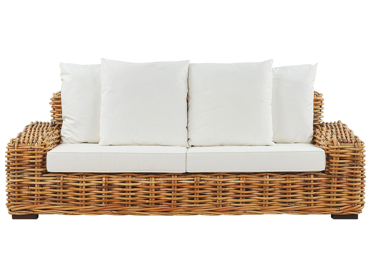 3-seater garden sofa Natural Rattan