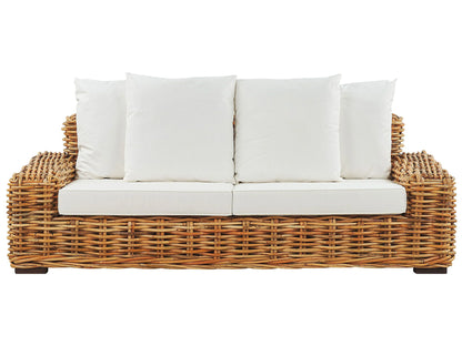 3-seater garden sofa Natural Rattan