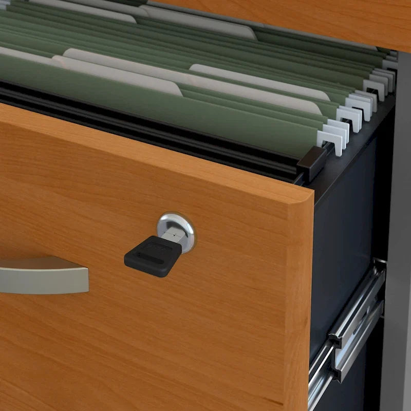 Bureau en L 72W de la Série C avec tiroirs par Bush Business Furniture