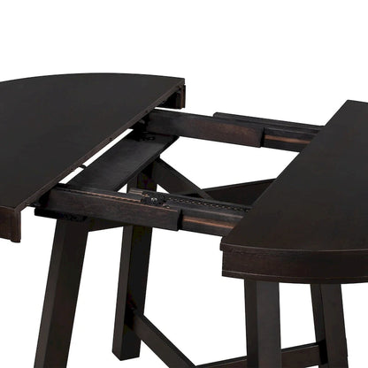 Tavolo da pranzo rotondo allungabile in legno con 16 inserti