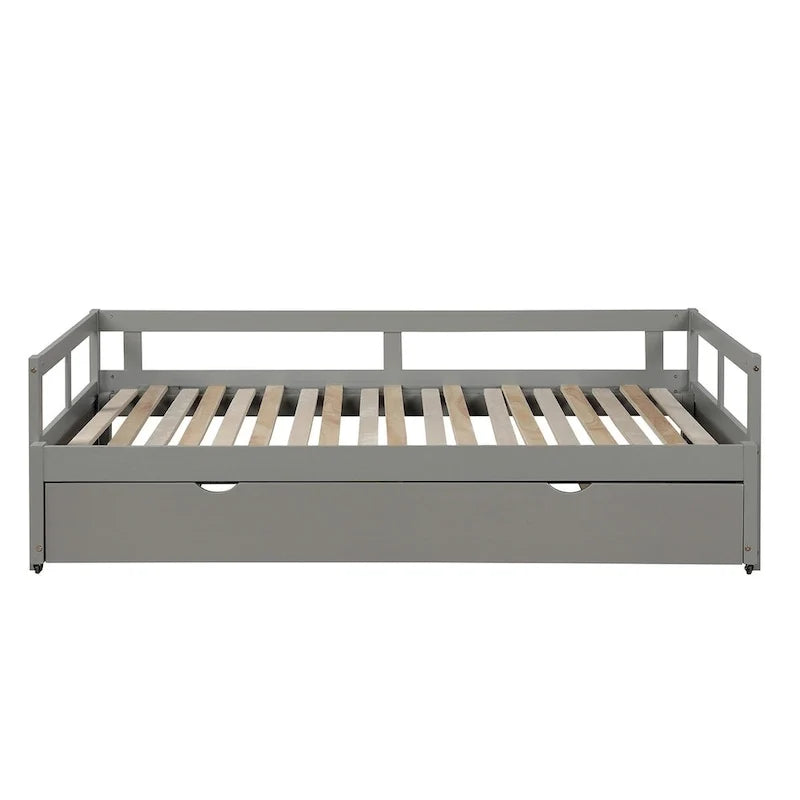 Divano Letto Estensibile con Letto Estraibile, Divano Letto in Legno con Letto Estraibile