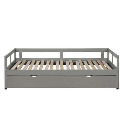 Divano Letto Estensibile con Letto Estraibile, Divano Letto in Legno con Letto Estraibile