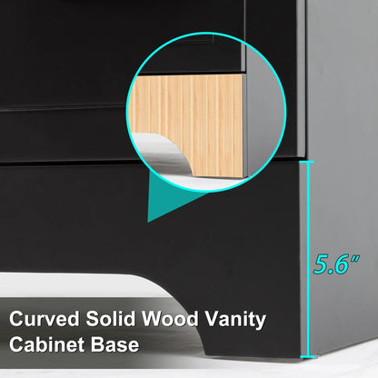 Mobile bagno 30/36/48 Wavy Line con lavabo e rubinetto