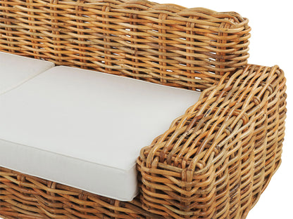 3-seater garden sofa Natural Rattan