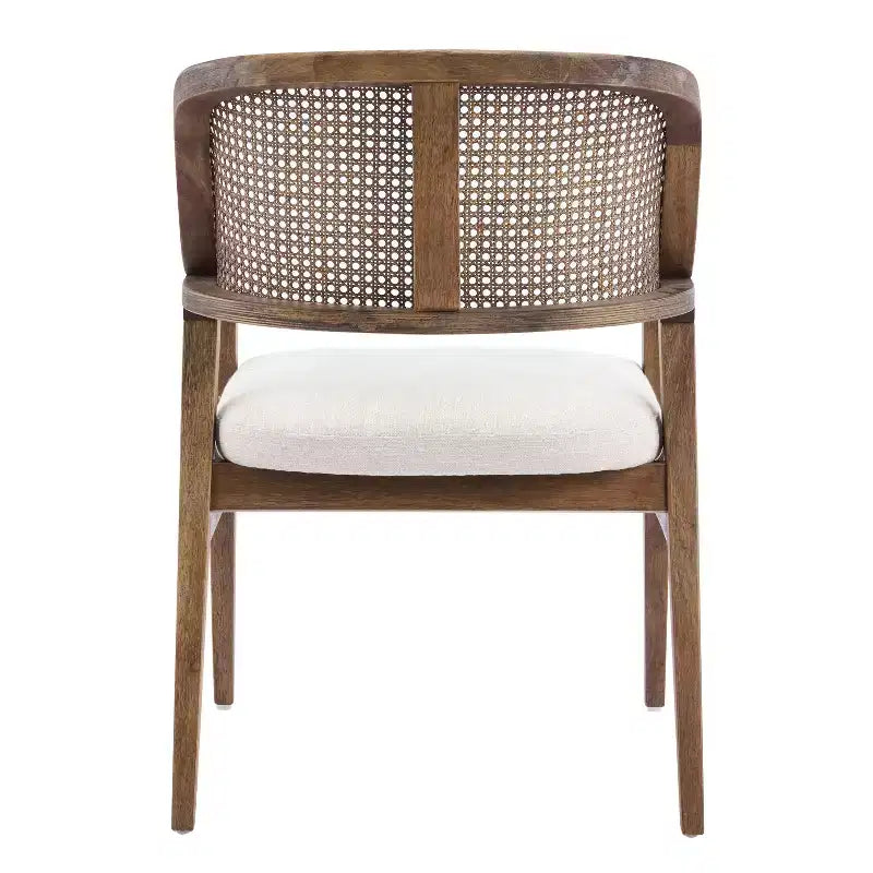 Set da pranzo allungabile Christopher Knight Home Bennett Mid-Century Modern 5 pezzi in legno, con tavolo e 4 sedie imbottite con schienale in canna