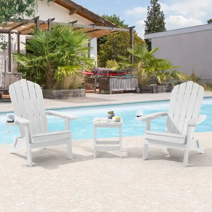 Bonosuki Set di 2 sedie Adirondack pieghevoli per patio e braciere