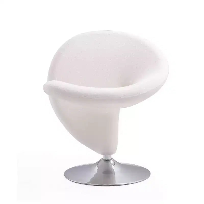 Ensemble de 2 fauteuils pivotants d'appoint Curl en mélange de laine - Manhattan Comfort