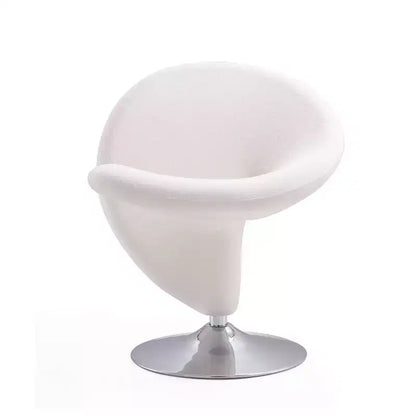 Ensemble de 2 fauteuils pivotants d'appoint Curl en mélange de laine - Manhattan Comfort