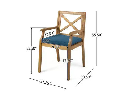Set da pranzo da esterno Mesa 7 pezzi in legno di acacia - Christopher Knight Home