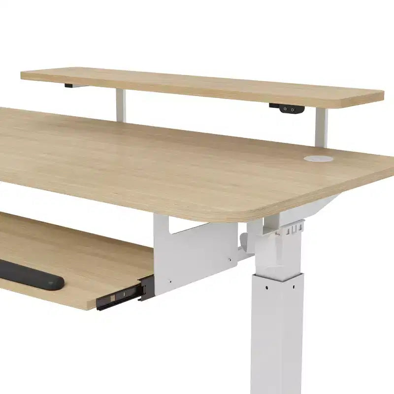 Scrivania angolare EUREKA ERGONOMIC 60x23 regolabile in altezza con set di accessori