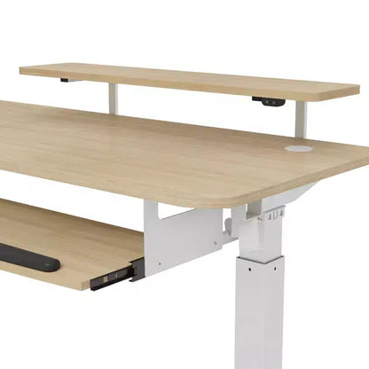 Scrivania angolare EUREKA ERGONOMIC 60x23 regolabile in altezza con set di accessori