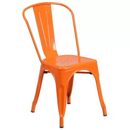 Ensemble de table ronde d'intérieur-extérieur en métal de 76 cm de diamètre de qualité commerciale Flash Furniture avec 2 chaises de café