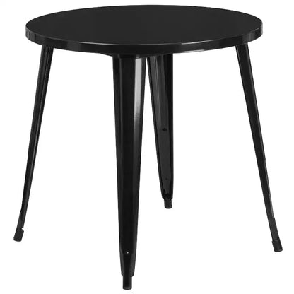 Ensemble table ronde en métal de 30 po de qualité commerciale Flash Furniture avec 2 fauteuils, pour l'intérieur et l'extérieur
