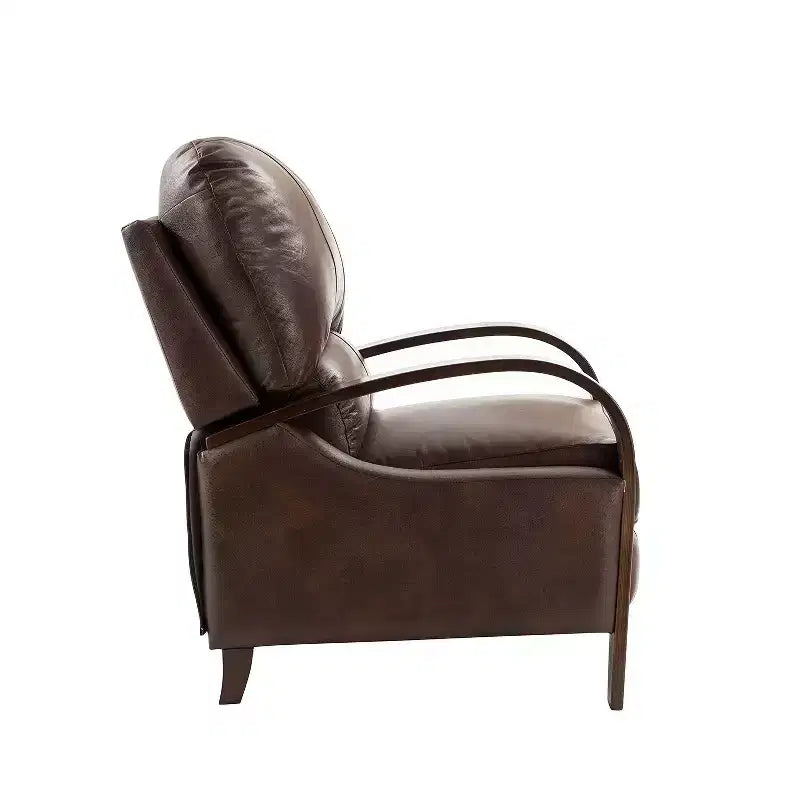 Lot de 2 fauteuils relax manuels en cuir véritable, inclinaison 159°