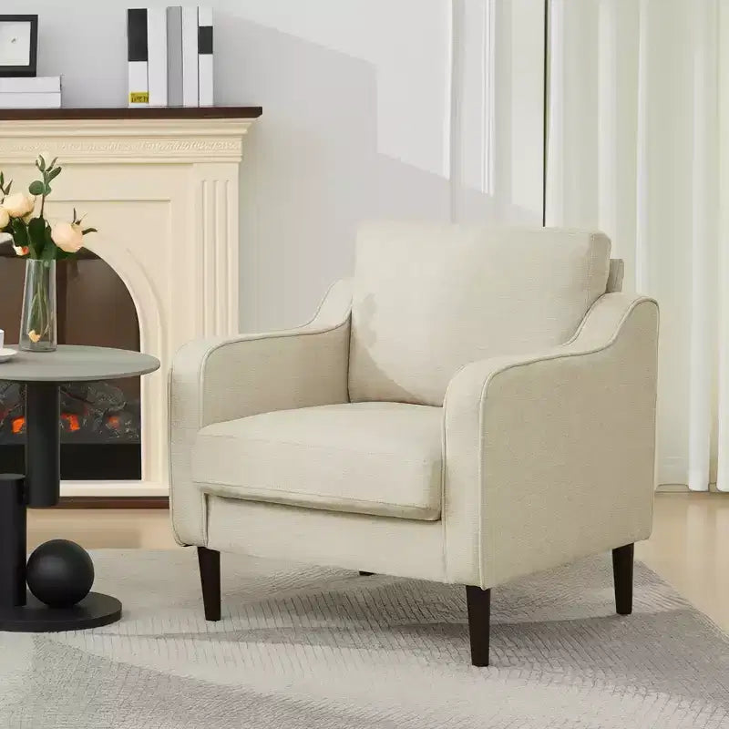 Poltrona accent mid-century, sedie moderne e comode per soggiorno, poltrona imbottita, sedia laterale comoda, per camera da letto e soggiorno