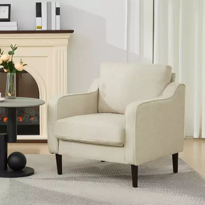 Poltrona accent mid-century, sedie moderne e comode per soggiorno, poltrona imbottita, sedia laterale comoda, per camera da letto e soggiorno