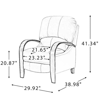 Lot de 2 fauteuils relax manuels en cuir véritable, inclinaison 159°