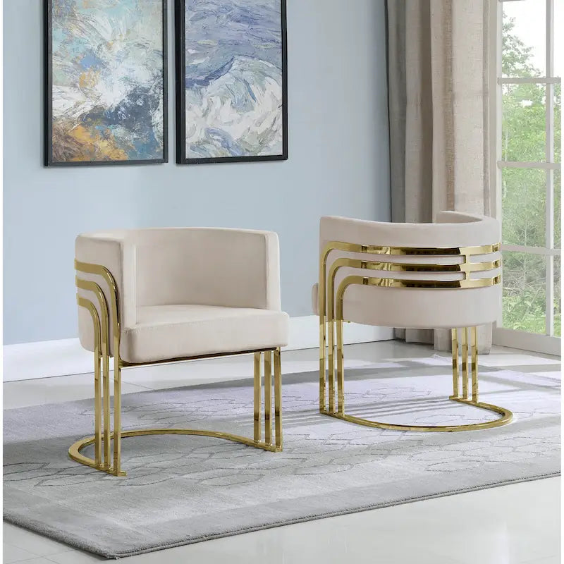 Fauteuil d'appoint barillet en velours bleu marine / noir / beige / gris foncé avec base dorée pour 1 personne
