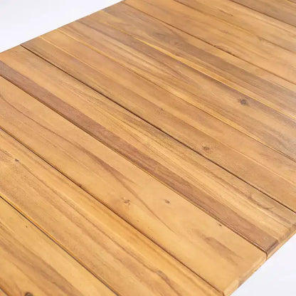 Christopher Knight Home Irene Set da pranzo da esterno rustico a 9 pezzi in legno di acacia con sedie con schienale curvo e cuscini