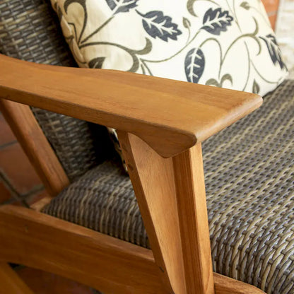 Cambridge Casual Auburn, sedia a dondolo da esterno a 3 pezzi in legno di teak