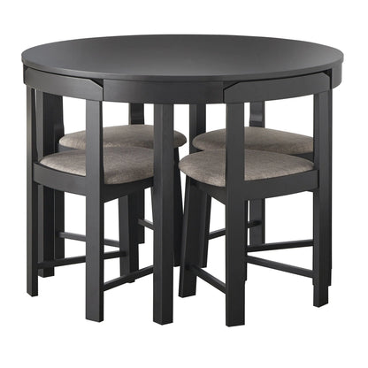 Set da pranzo rotondo compatto Harrisburg Tobey da 5 pezzi