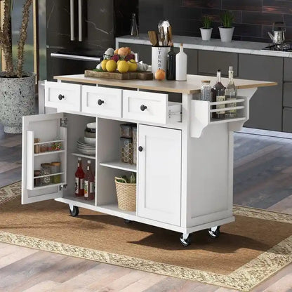 Carrello da Cucina su Ruote Portatile con Contenitore