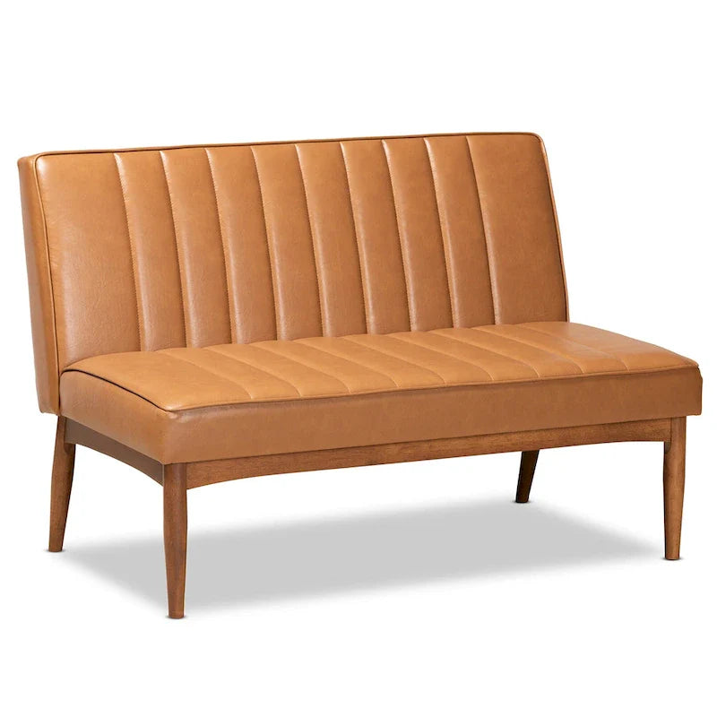 Set di 5 mobili per angolo pranzo Daymond Mid-Century con imbottitura e noce
