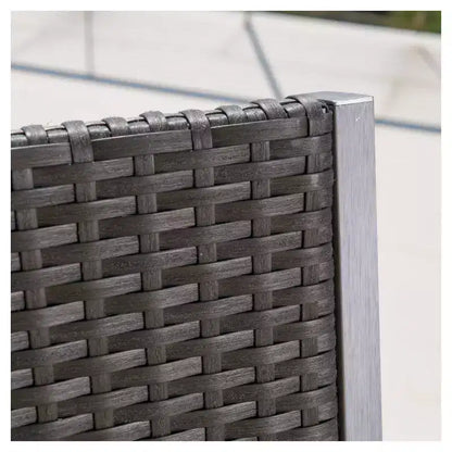 Set bar da esterno Cape Coral 5 pezzi in vimini/metallo resistente alle intemperie con 4 sgabelli - Grigio - Christopher Knight Home
