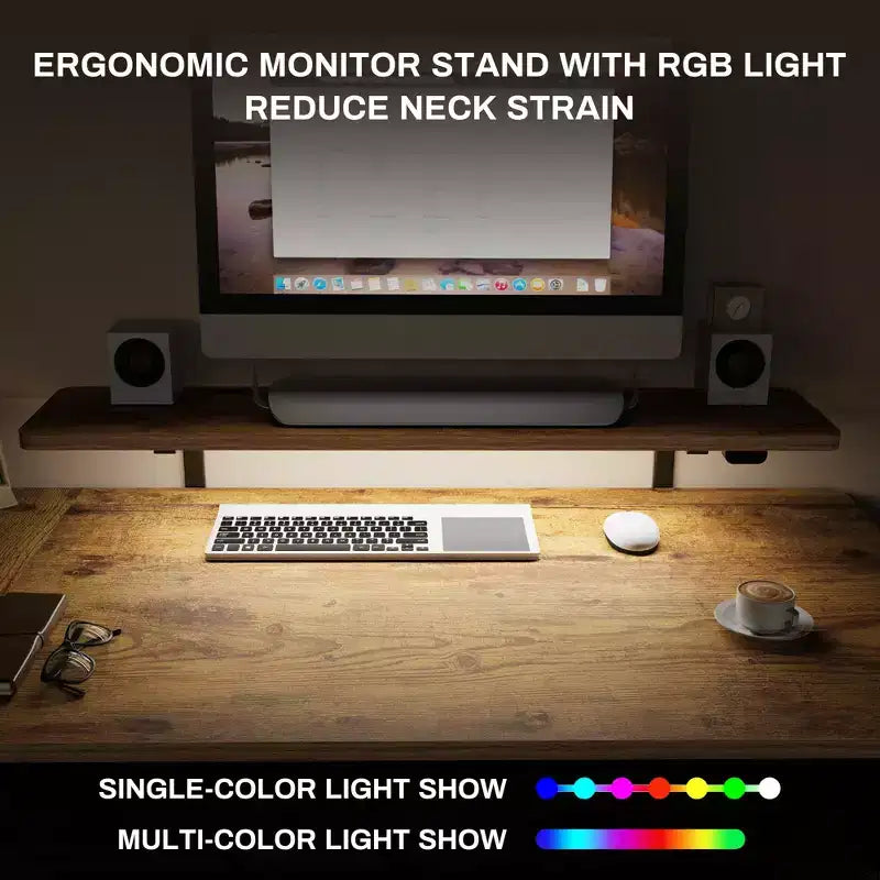 Scrivania angolare EUREKA ERGONOMIC 60x23 regolabile in altezza con set di accessori