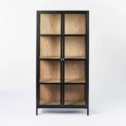 Vetrinetta in vetro Crystal Cove da 60 nero - Threshold™ disegnata con Studio McGee