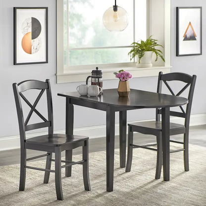 Set da pranzo di 3 pezzi con tavolino allungabile Simple Living Country Cottage