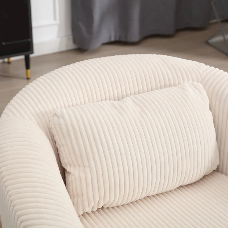 Fauteuil style moderne Fauteuil crapaud avec coussin et oreiller, canapé simple