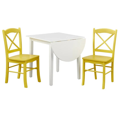 Set da pranzo di 3 pezzi con tavolino allungabile Simple Living Country Cottage