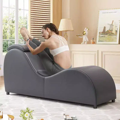 Chaise longue da yoga da 60 pollici con cuscino poggiatesta regolabile