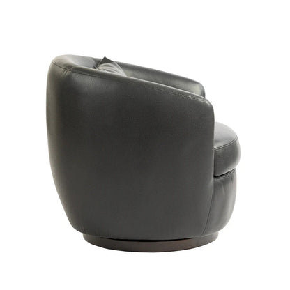 Fauteuil pivotant rembourré avec rangement, chaise d'appoint moderne pour salon, chambre, bureau, espaces de lecture - PU