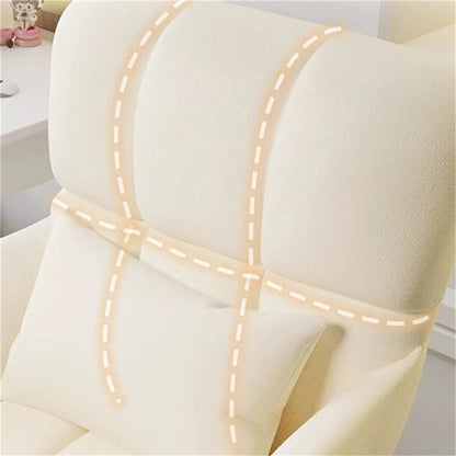 Chaise de bureau ergonomique rembourrée avec coussin, pivotante à 360°