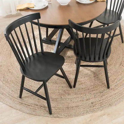 Sedie da pranzo con schienale alto e fuso Windsor Bush Furniture - Set di 2