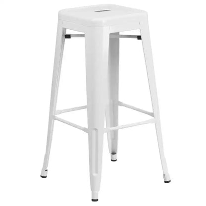 Emma et Oliver Ensemble de table de bar de 76 cm de qualité commerciale pour l'intérieur et l'extérieur, avec 4 tabourets sans dossier