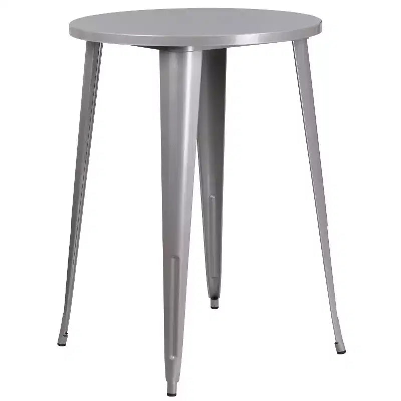 Emma et Oliver Ensemble de table de bar de 76 cm de qualité commerciale pour l'intérieur et l'extérieur, avec 4 tabourets sans dossier