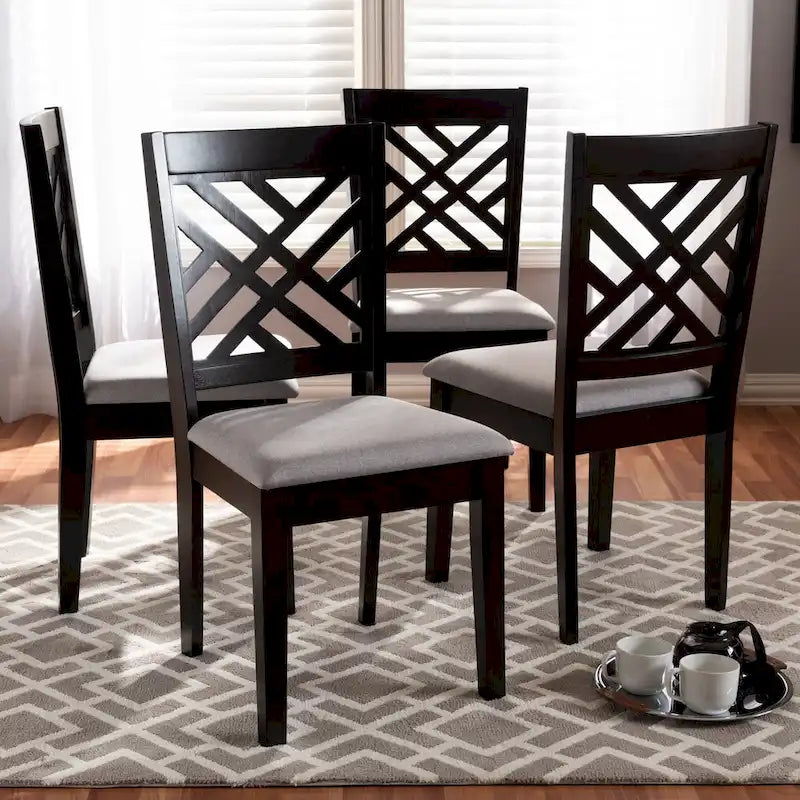 Set di 4 sedie da pranzo moderne e contemporanee