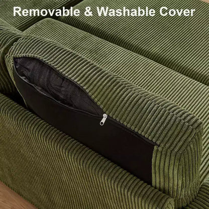 Divano letto estraibile a quattro posti Dyonery da 105 pollici con contenitore, tasche laterali, schienale regolabile, convertibile