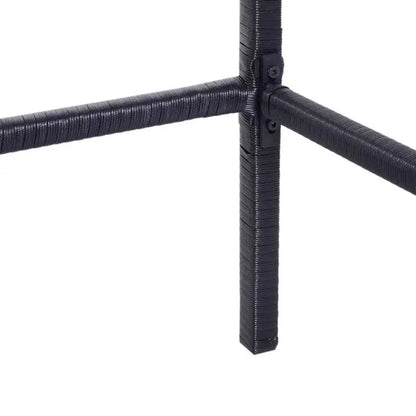 Outsunny Set Bar 3 Pezzi in Rattan con Tavolo con Piano in Vetro, 2 Sgabelli da Bar per Esterni, Patio, Giardino, Piscina, Cortile