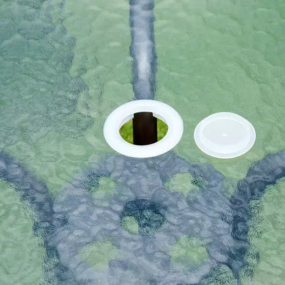 Set da pranzo da giardino Outsunny 6 pezzi per 4 persone con ombrellone, 4 sedie pieghevoli e tavolo rotondo in vetro per giardino, cortile e bordo piscina