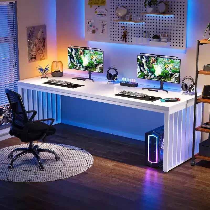 Lantine 78.74 Scrivania da computer extra lunga per 2 persone per ufficio in casa