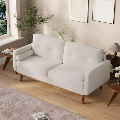 Canapé moderne 65, canapé rembourré 2 places avec accoudoirs larges, canapé profond pour salon, bureau, chambre à coucher, appartement