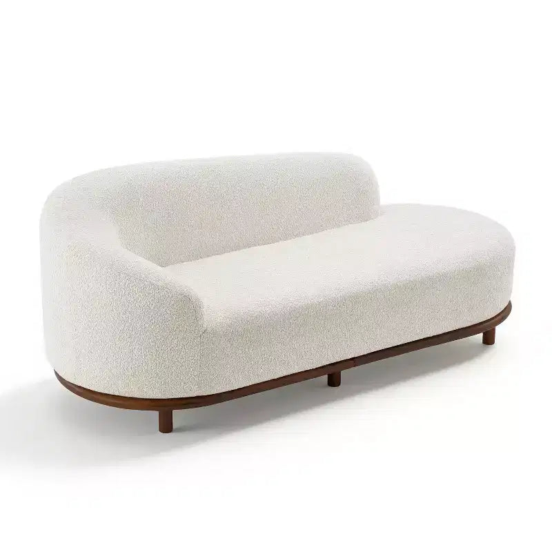 ModernLuxe Chaise Longue, Divano Moderno Metà Secolo con Struttura in Legno di Gomma, Daybed Orientato a Sinistra per Soggiorno