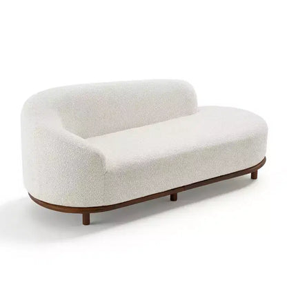 ModernLuxe Chaise Longue, Divano Moderno Metà Secolo con Struttura in Legno di Gomma, Daybed Orientato a Sinistra per Soggiorno