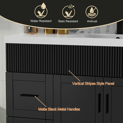Mobile bagno 30/36/48 Wavy Line con lavabo e rubinetto